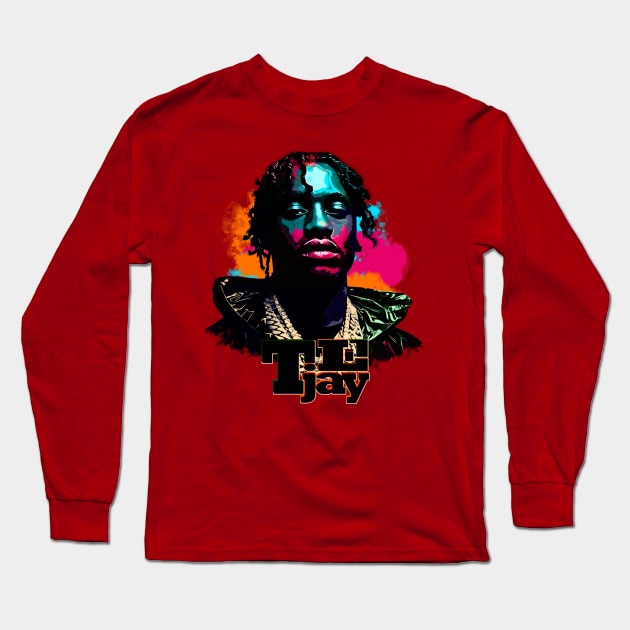 Lil Tjay Art Long Sleeve T-Shirt by sahiliart06